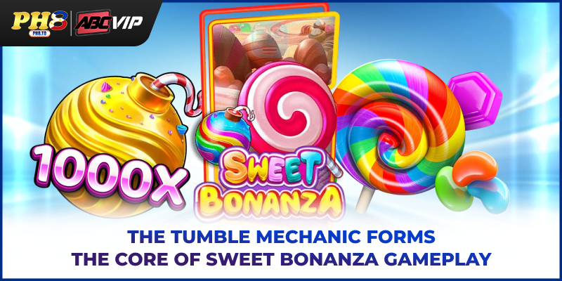The Tumble mechanic forms the core of Sweet Bonanza gameplay
